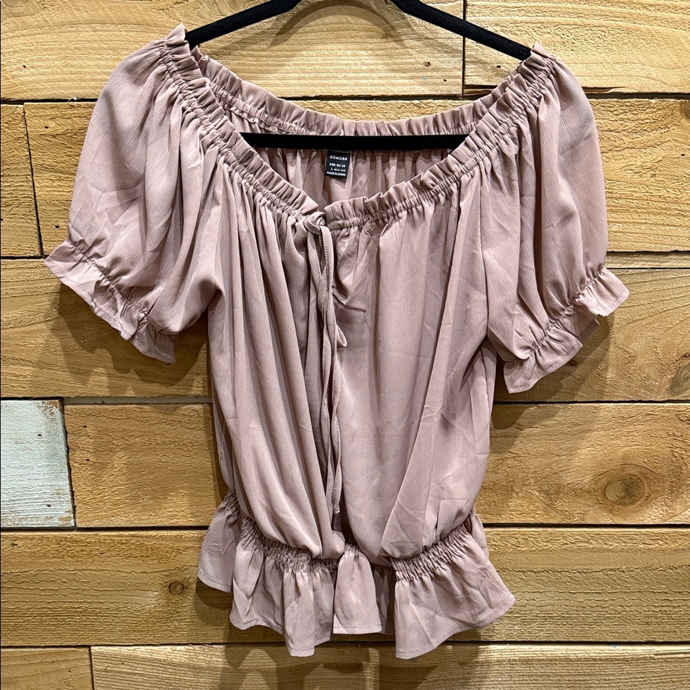 SHEIN Blush Off-Shoulder Blouse